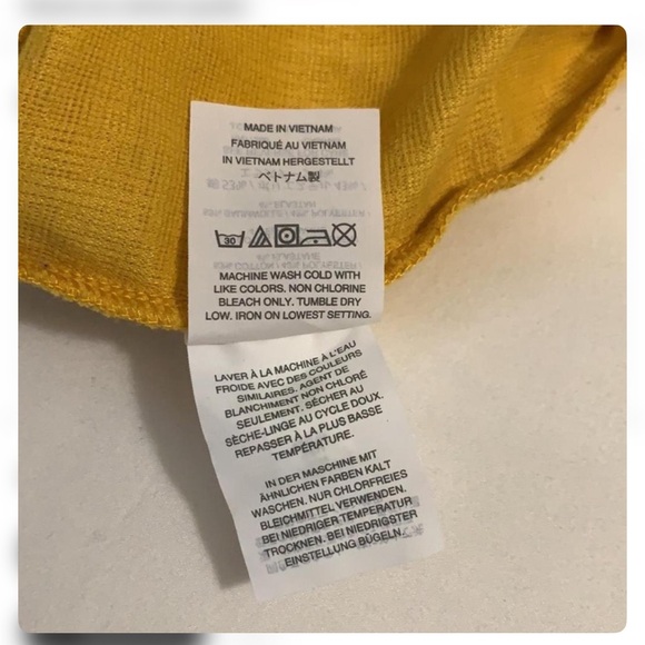 MADEWELL Off-Shoulder Button-Front Women's Top in Mustard - Picture 7 of 7